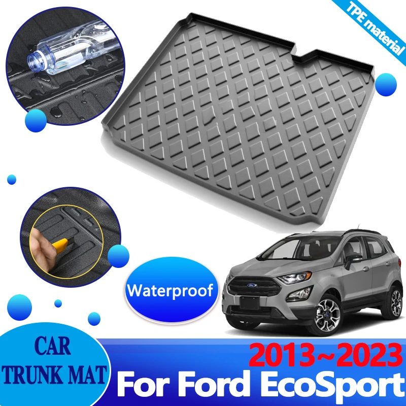 

Car Trunk Floor Mat for Ford EcoSport Accessories B515 2013~2023 Waterproof Carpet Protector Luggage TPE Upholstered Storage Pad