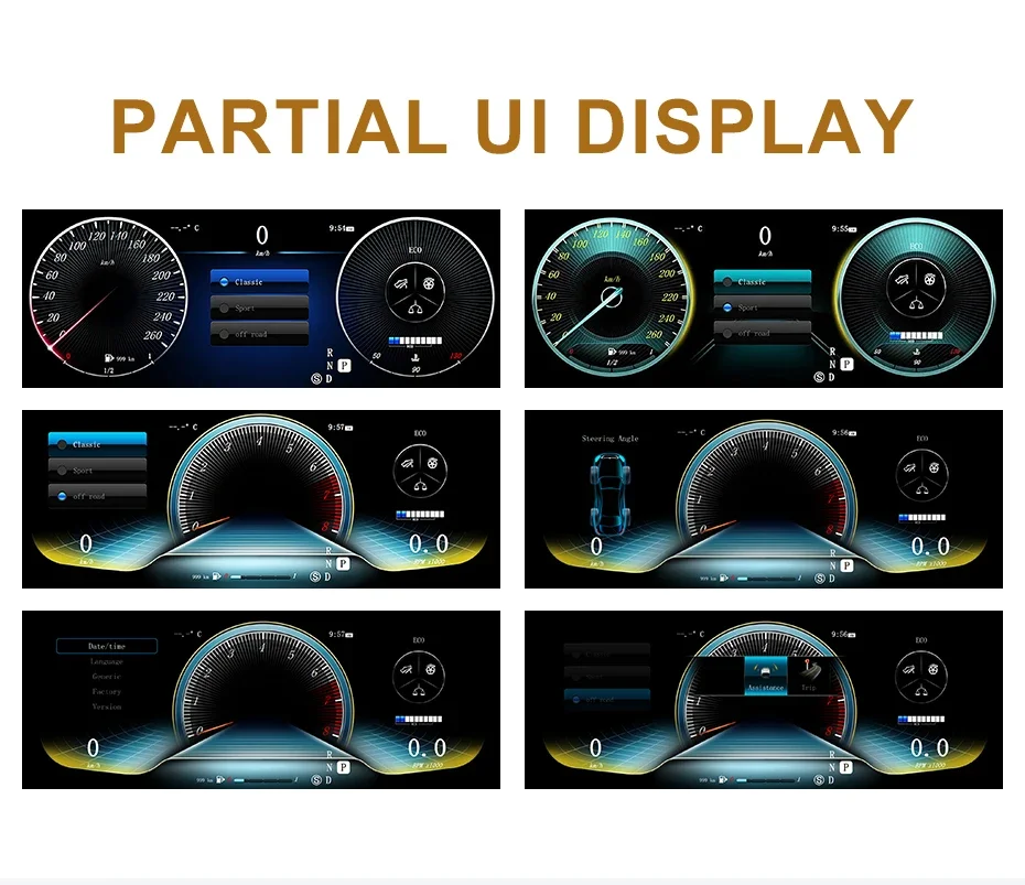 

For Mercedes-Benz C-Class W204 W205 W447 GLC X205 2015-2019 Tachometer LCD Digital Dashboard Instrument Digital Cluster Pannel
