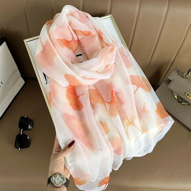 Silk Sunscreen Shawl Summer Coat Thin Women's Western Style Spring and Autumn High Sense New Fashion Long Scarf