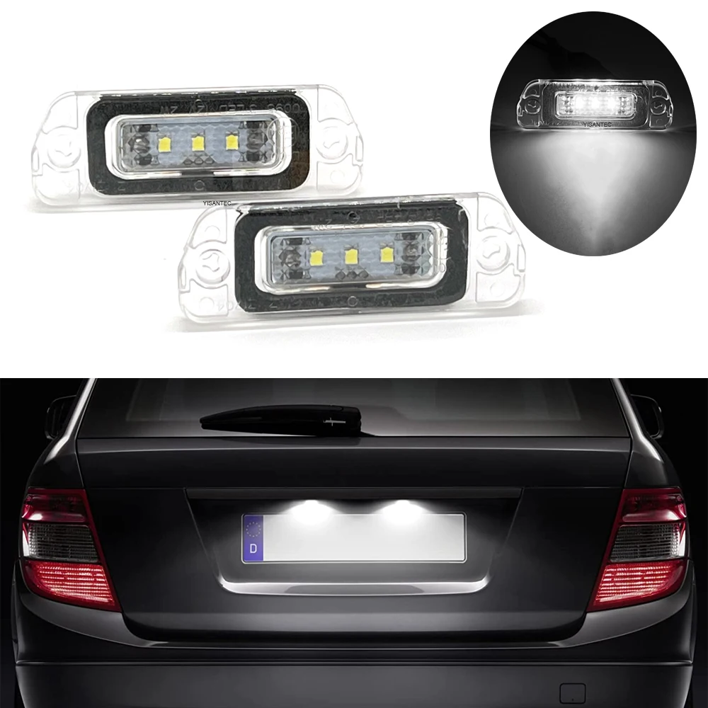 2X For Mercede-Benz R-Class W251 2006-2011 ML-Class W164 2005-2011 GL-Class X164 2007-2011 White LED Number License Plate Light