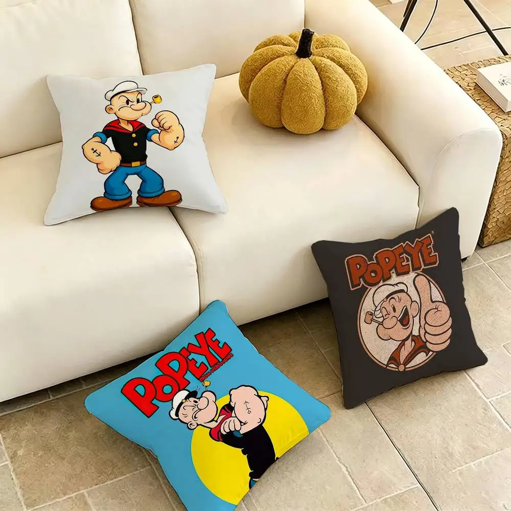

C-Cartoon P-Popeye-E Pillow Case Square Double-Sided Sofa Cushion Cover Bedroom Bedside Pillow Gift