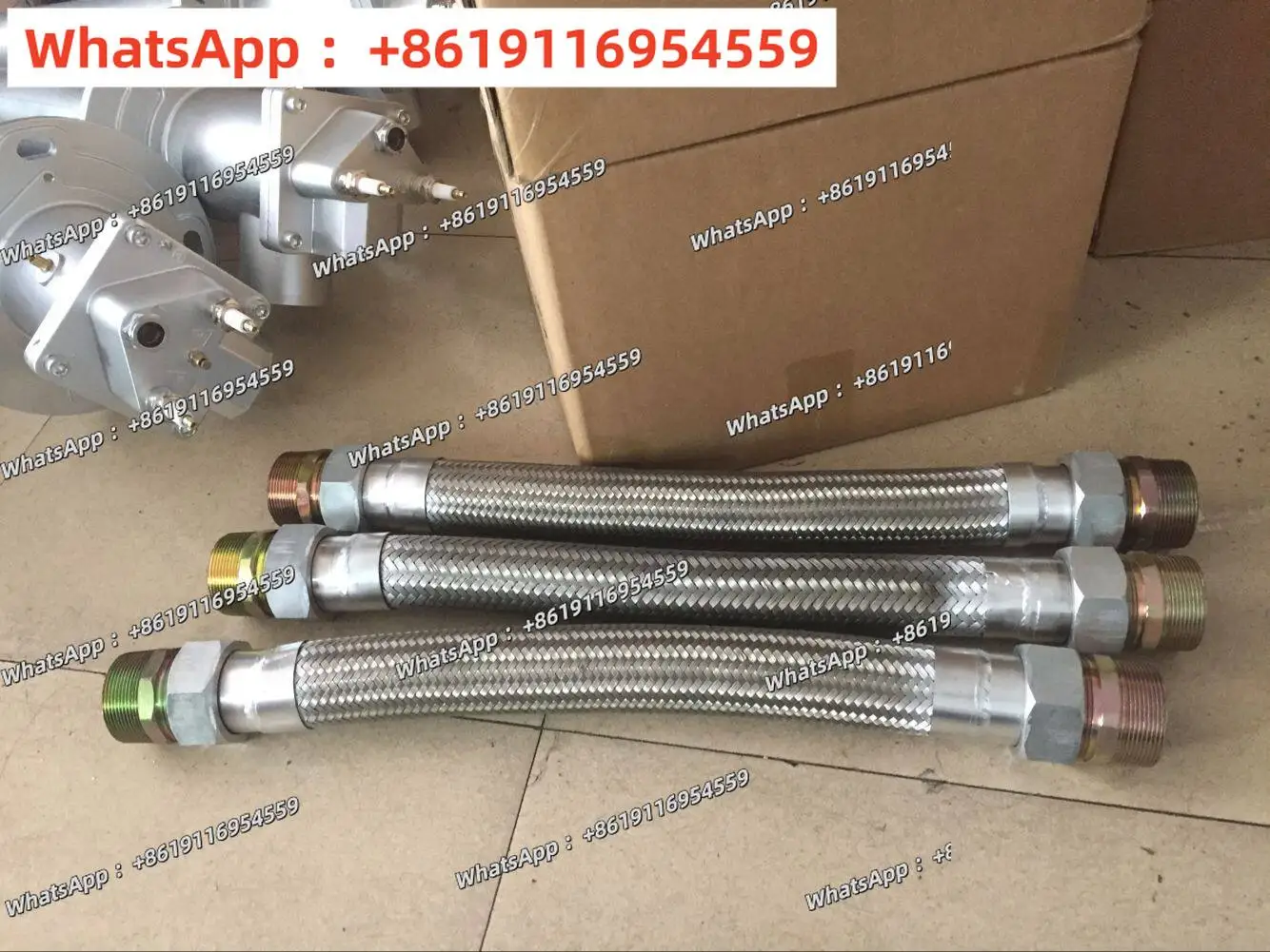 Burner gas pipe, gas hose DN50, DN25, DN15, DN20 burner hose L = 500