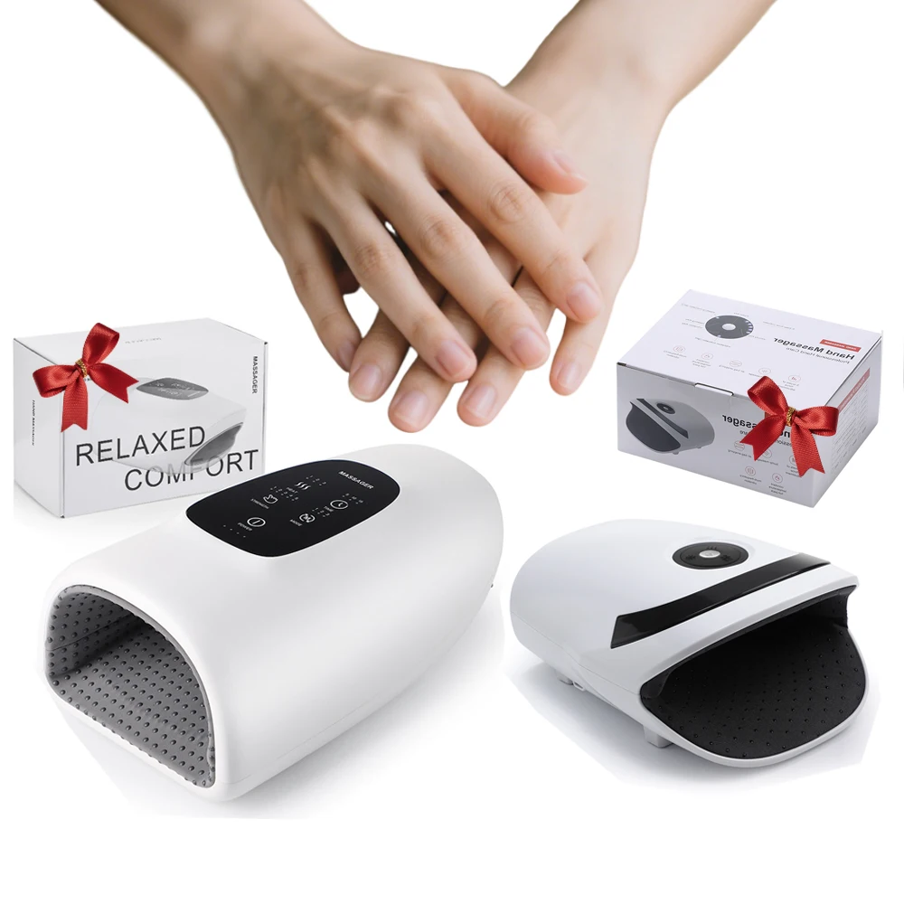 

Электрический ручной массажер с 3/5 режимами, подушка безопасности, горячий компресс, массажер сжатия воздуха, вибрационный массаж для снятия усталости пальцев и ладони