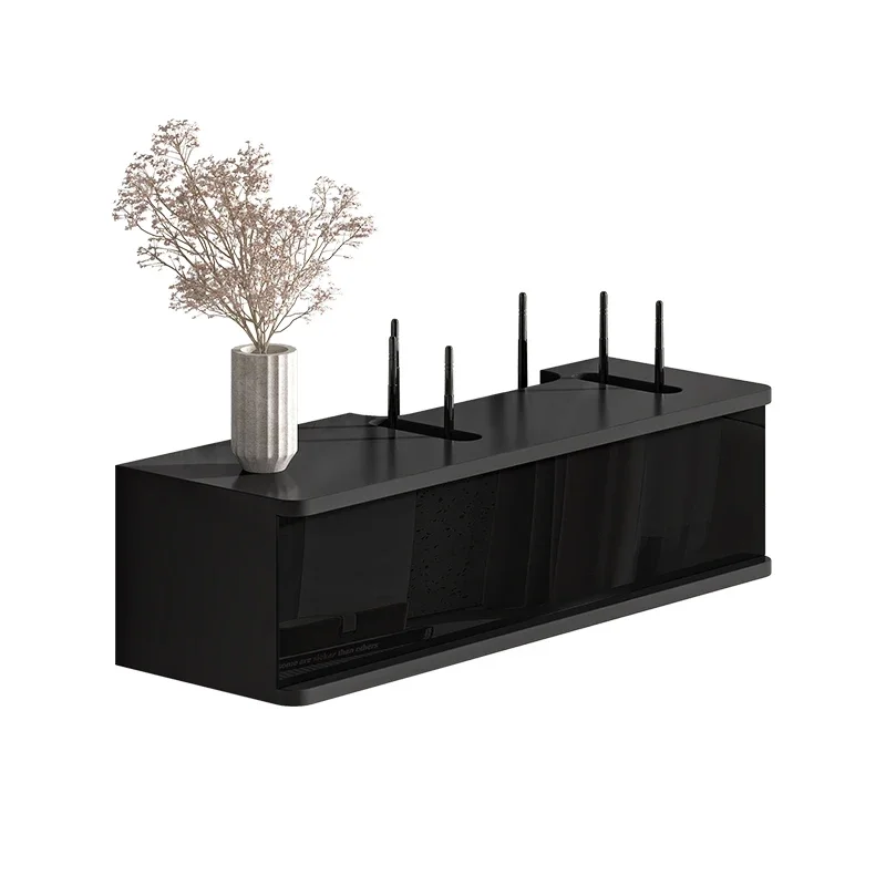 Wal-Mounted Wood Router Storage Box Cable Organizer Wifi Soet Line Extension Box Cover Living Room Cord Concer