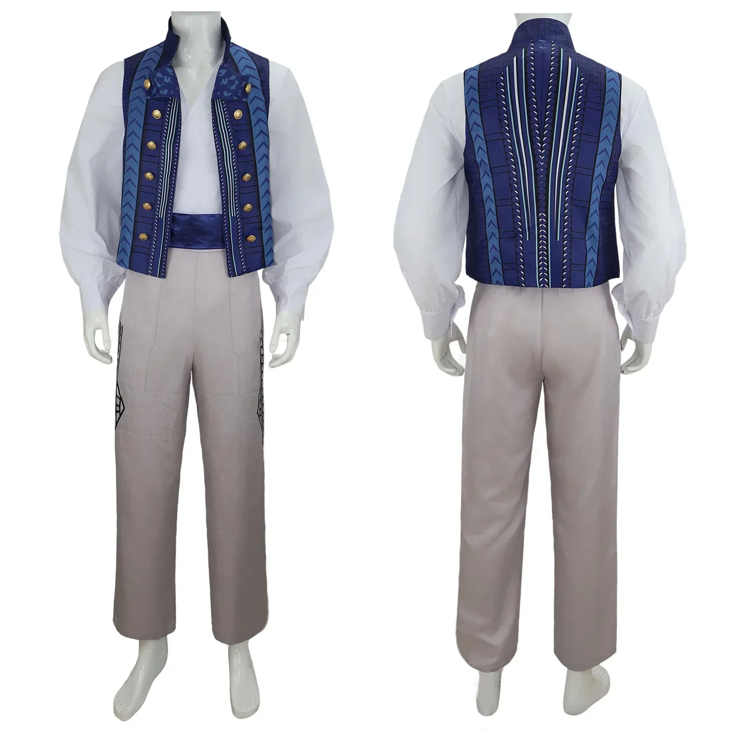 

Magic Prince Fiyero Cosplay Costume Wickeded Man COS Uniform Halloween Role Play Dress Up Outfits Carnival Party Top Pants