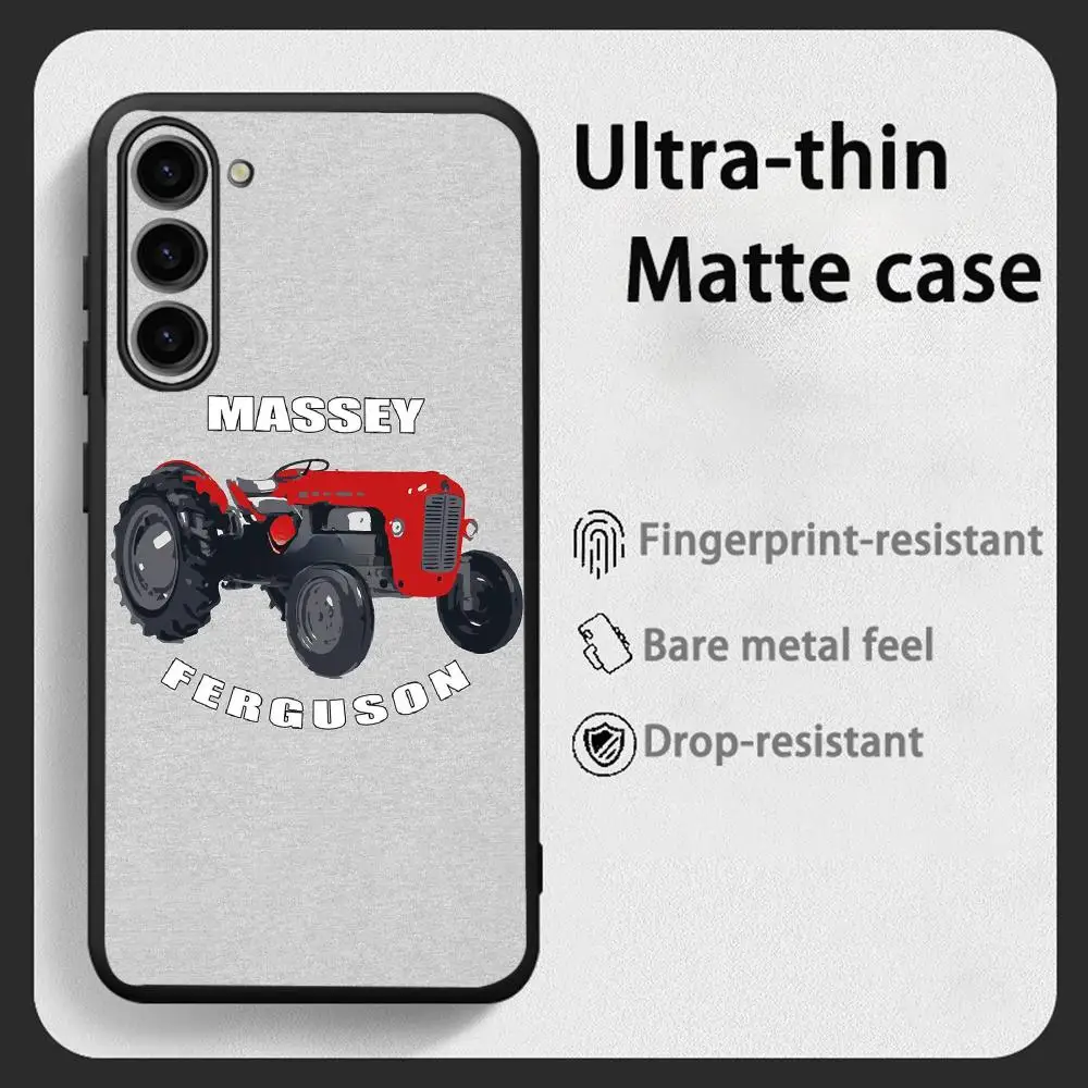 Massey Ferguson tractor fashion cool  Phone Case For Samsung Galaxy S26 S25 S24 S23 S22 S21 Plus Ultra Fold A Soft Black