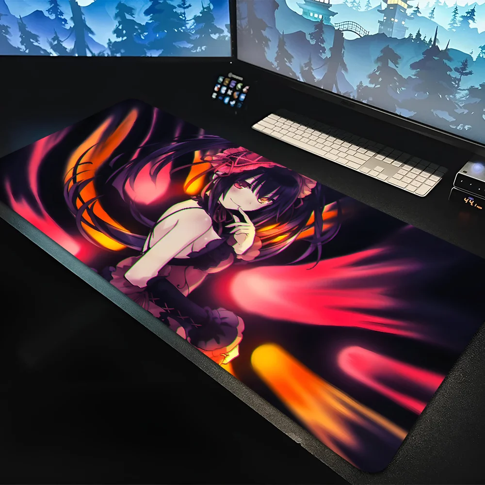 Tokisaki Kurumi In Stocked Large Mousepad Mouse Mat Desk Mat With Pad Gaming Accessories Prime Gaming XXL Keyboard Pad Padding
