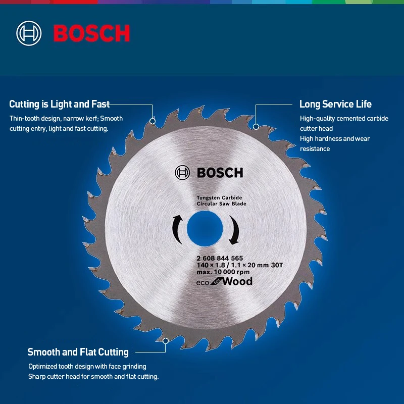 

Bosch Circular Saw Blades Are Suitable for Wood Cutting, Compatible with Circular Saws, with A Maximum Speed of 10500 Rpm