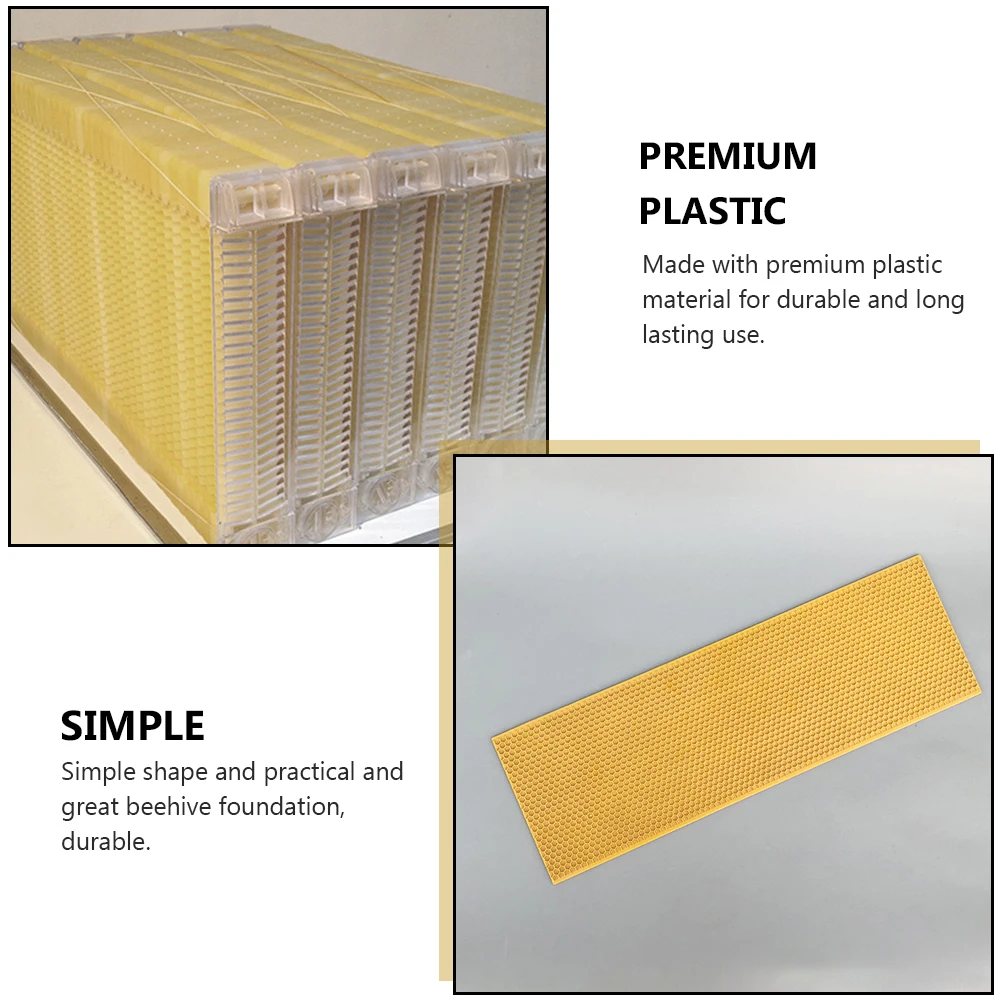 

3pcs Plastic Honeycomb Foundation Sheet Beehive Building Sheet For Beekeeping Orange Color Durable Easy Assembly Practical