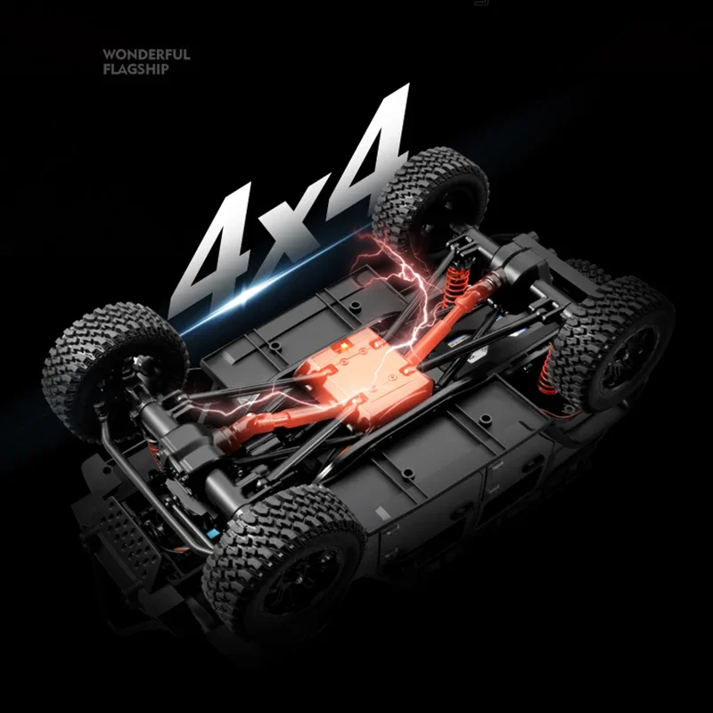 RC Crawler 4x4 Car MN128  2.4G Climbing Buggy Professional with LED Light Full Scale Remote Control Cars Toys for Boys Gift