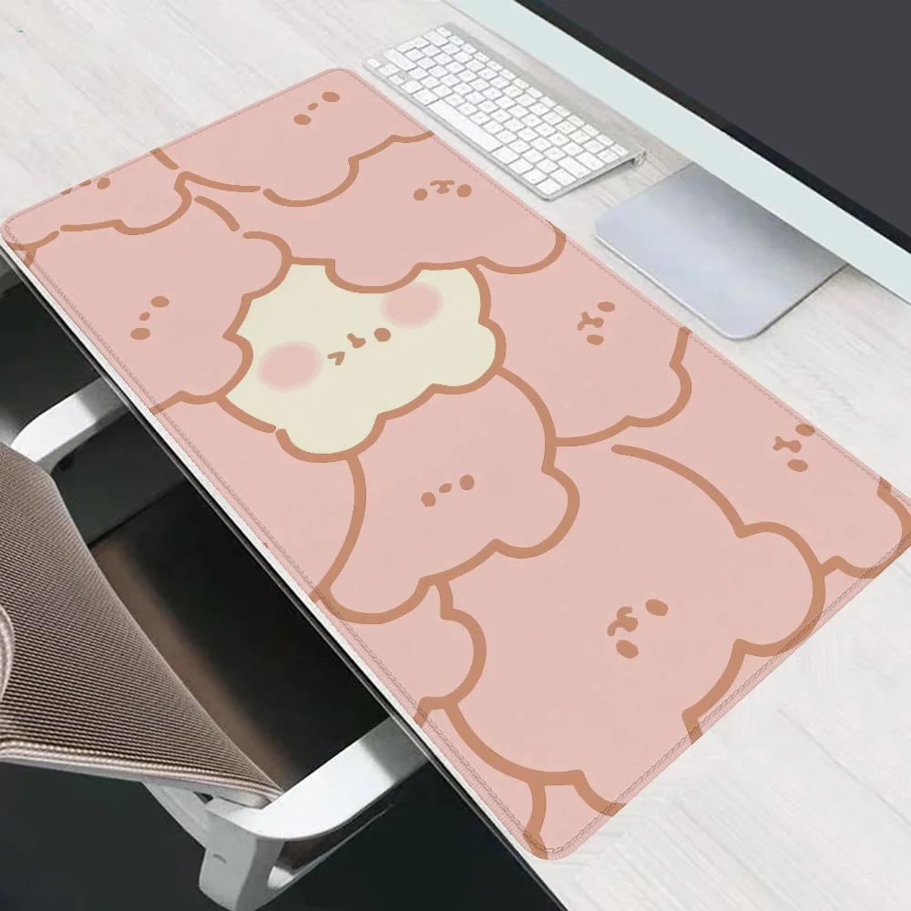 Pink Bear Mause Pad Gaming Setup Accessories Computer Mat Desktops Mouse Mats Mousepad Gamer 900x400 Keyboard Extended Desk Xxl