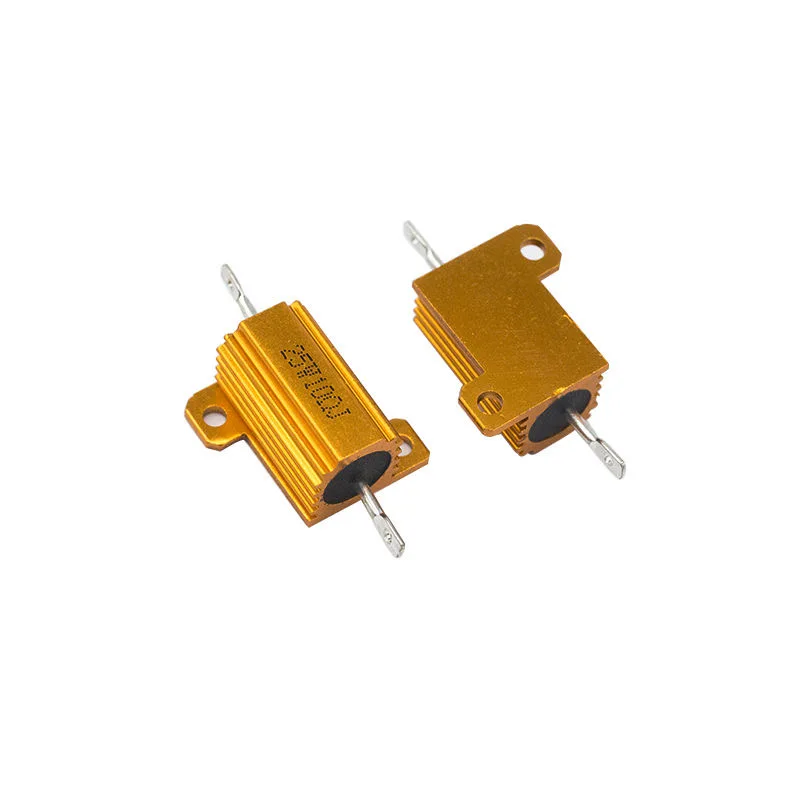 1PCS 10W 25W Aluminum Power Metal Shell Case Wirewound Resistor 0.01 ~ 30K 1 2 3 5 6 8 10 20 100 150 1K 10K ohm Igmopnrq RX24 5W