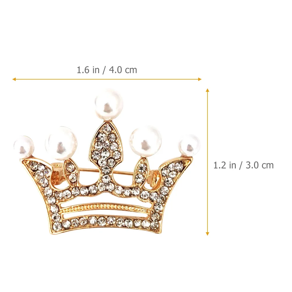 

12Pcs Women Crown Brooch Alloy Lapel Pin Decorative Clothes Scarf Hat Pin Badge Elegant Jewelry for Stage Performance