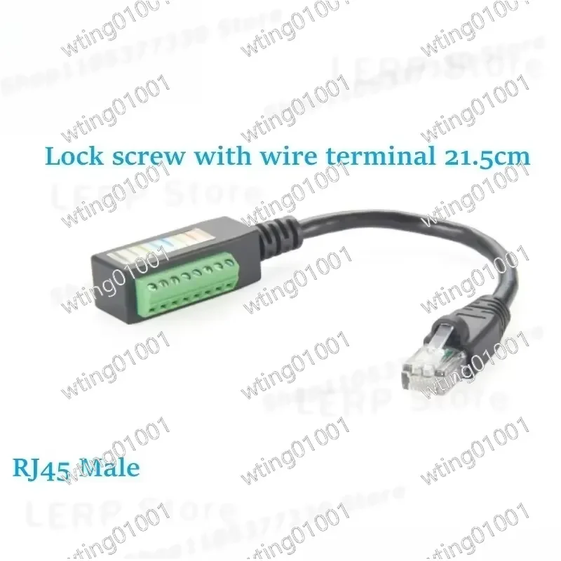 for RJ45 8P8C Male to 8Pin Solderless Screw Terminal Block Adapter Cable Breakout Board Connector