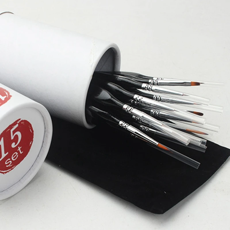 15, кисти с тонкими деталями, набор кистей для дизайна ногтей, подходящий для рисования масштабных моделей и рисования линий