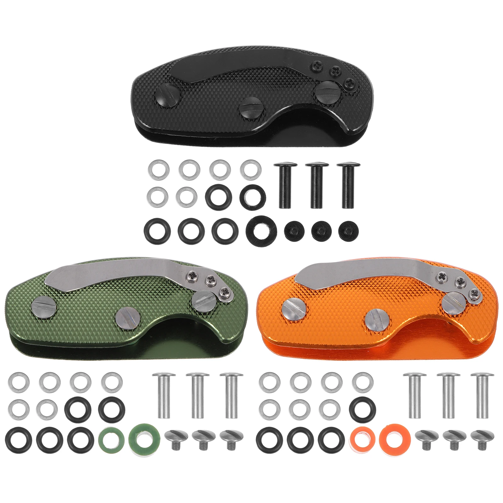 

3 set Key Organizer Clip Black Green Orange Keys Keychain Holder for Outdoor Bag Storage Carabiner Travel Aluminum Alloy Key