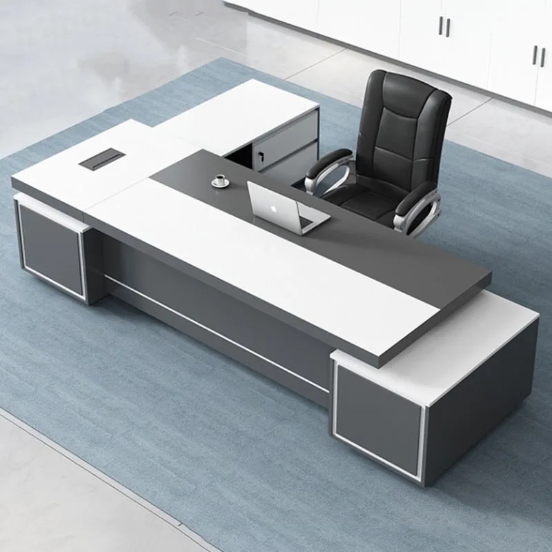 Standing Organizers Office Desk Supplies Luxury Modern European Computer Desks Reception Executive Mesa De Escritorio Furniture