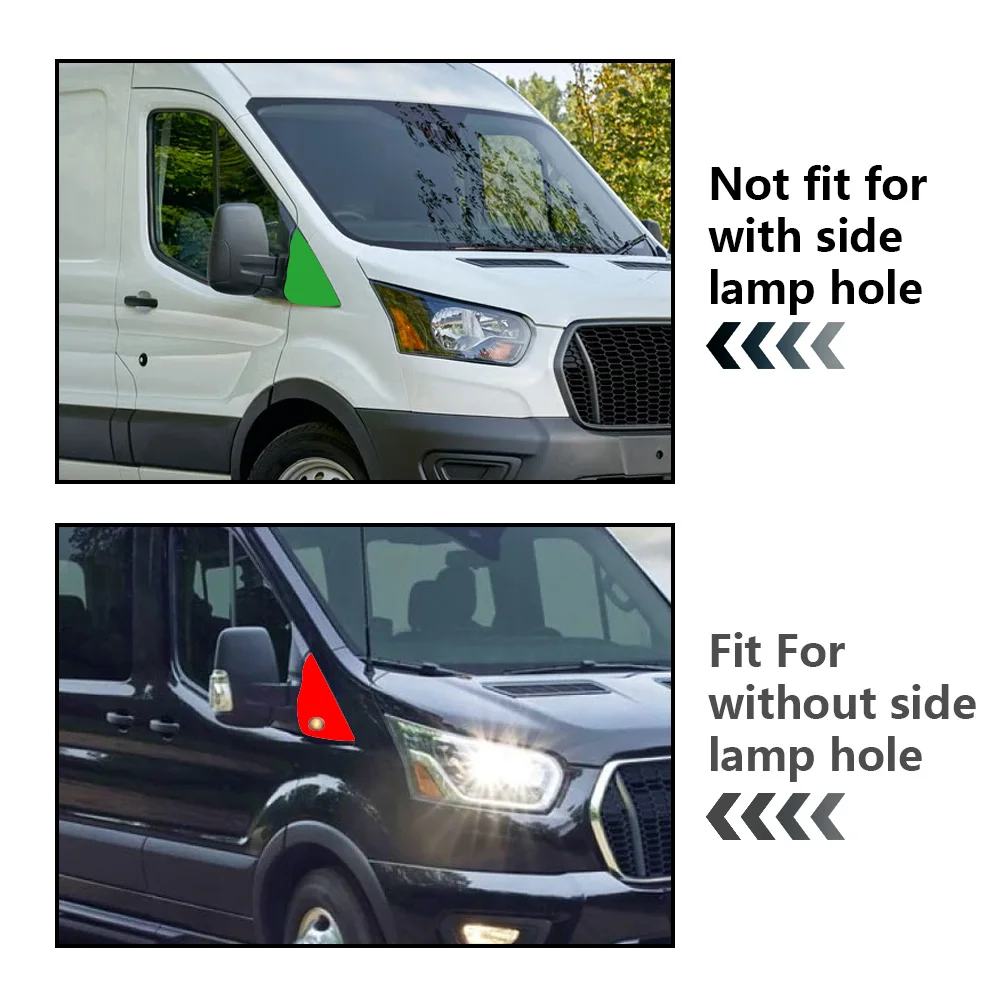 Molding Door Mirror Triangle Plate Cover For Ford Transit MK8 2014-2020 Flag Cover Front Window A-pillar Triangle CK4Z-16004-CA