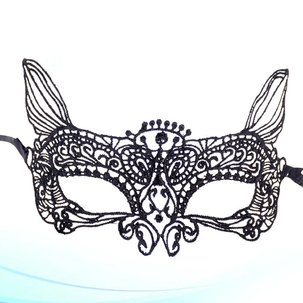 

Luxury Lace Eye Party Carnival Masquerade Costume Half Face Mask Halloween Valentine Mardi Gras Cosplay Mask Black One Size Fits