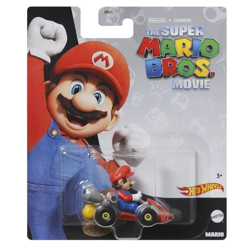 Original Hot Wheels Premium 1/64 Mario Kart Model Car Super Mario Bros Hotwheels 1:64 Hoteelws Cars Miniatures Cars Hotweheels