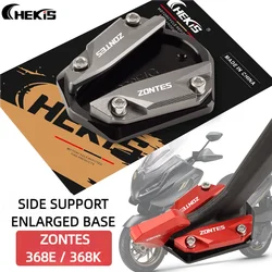 Chekis Suitable for Zontes 368K 368E 368g Low-Seat Version Motorcycle Modification Parts Side Stand Enlarger Pad Anti-Slip Stable Side Kickstand Auxiliary Device