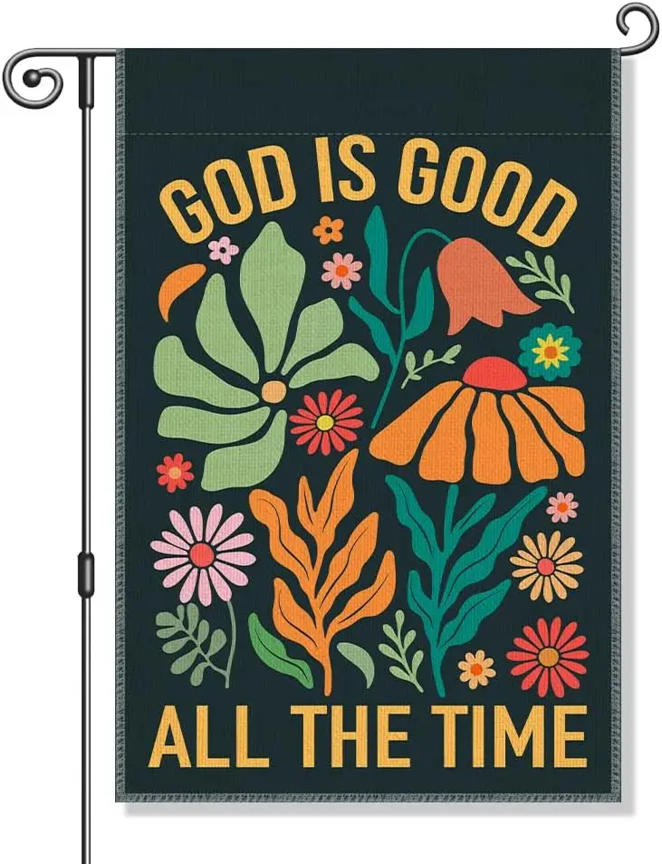Perfectinsoy God Is Good All the Time Funny Garden Flag, Christian Jesus Faith Bible Verse Banner, Inclusive Equality Divers PPM