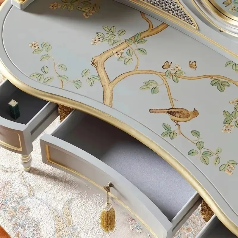 طاولة زينة حديثة للتخزين، مجموعة كاملة جمالية لغرفة المعيشة، خزانة مكياج فاخرة لتوفير المساحة، أثاث غرفة نوم Meuble Coiffeuse #4