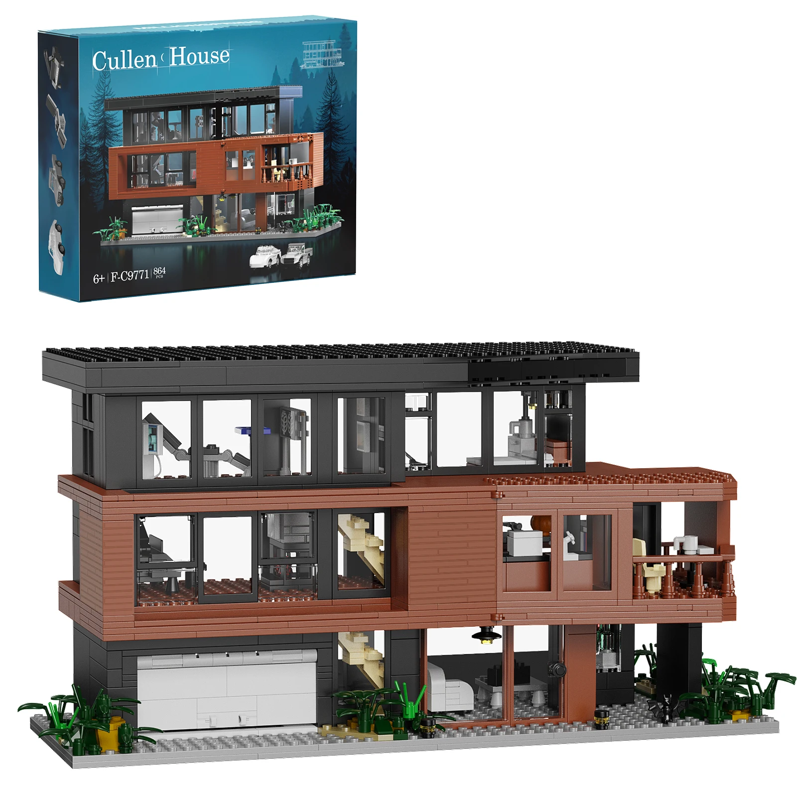 

Cullen House Architecture Building Blocks Set Villa Forest Cottage Model Bricks Toys Gifts for Kids Adults