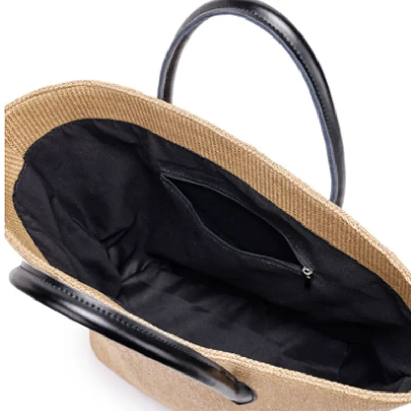 2026 Summer New Product Seaside Vacation Bag Leisure Grass Woven Women Handbag Woven Single Shoulder Tote Bag