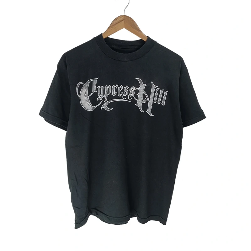 Camiseta Hip Hop Estilo Americano Vintage Cypr Hill Aveyard Trio, Simple, Informal, Holgada, Juvenil
