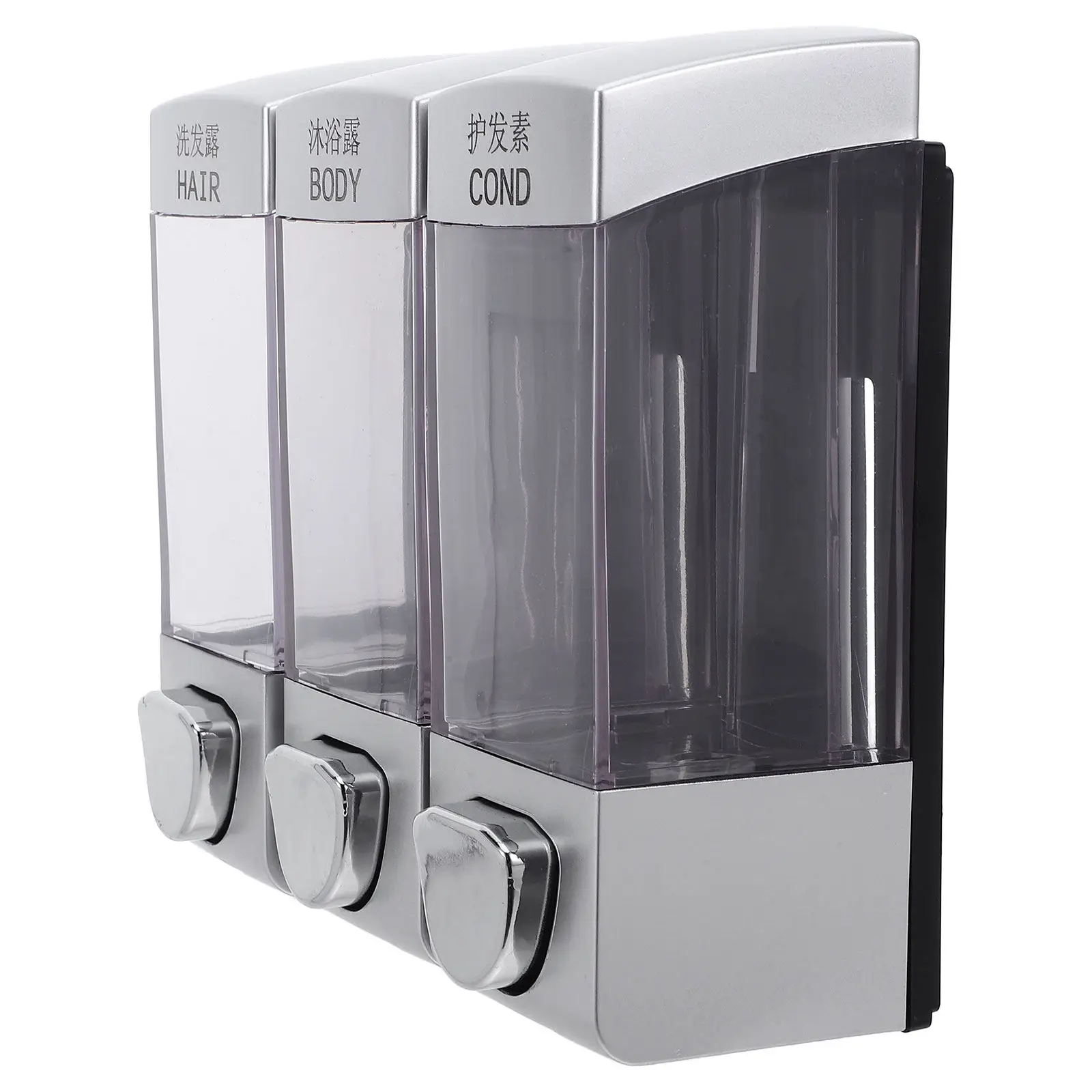 

Soap Gel Dispenser Wall-Mounted ABS Plastic Three Outlets Shampoo Lotion Pump Bathroom Shower Gel Pump Dispenser