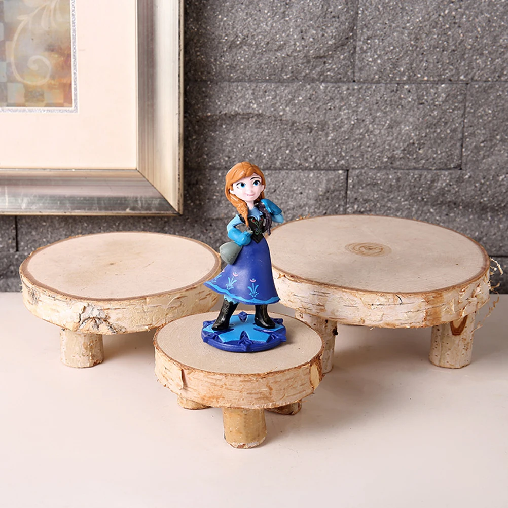 

Slice Table Natural Unpainted Solid Birch Small Table For Home Decor Diy Unfinished Wood Ornament Holder Flowerpot Stand