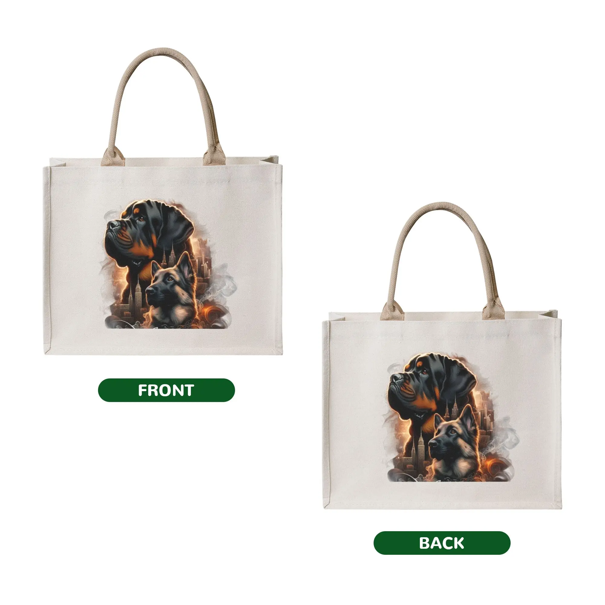 Dog Lover GSD German Shepherd  Grocery Shopping Bags Cute Shopper Tote Shoulder Bags Large Capacity Portable  Handbag
