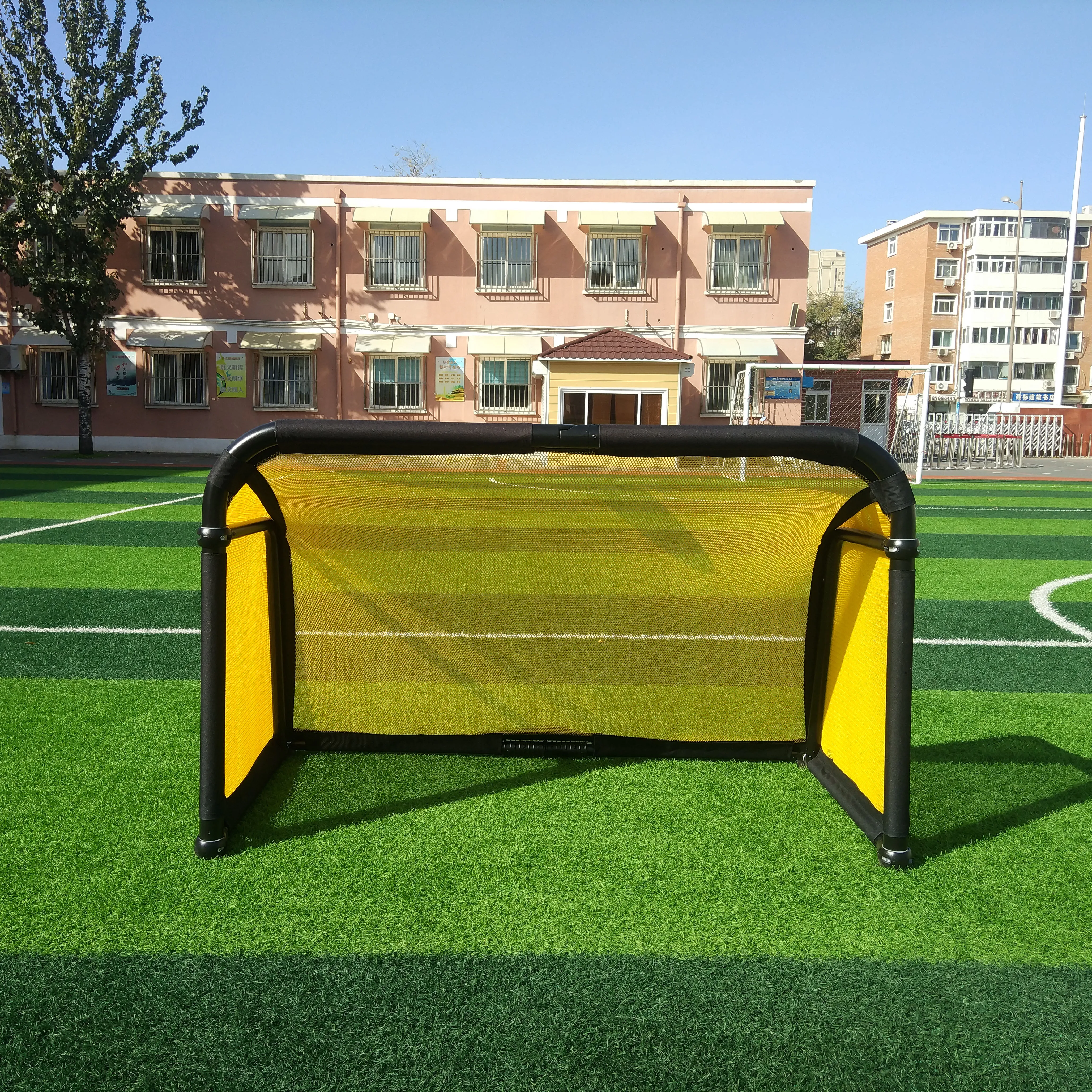 Portable Folding Yellow Aluminum Foldable Soccer Goal