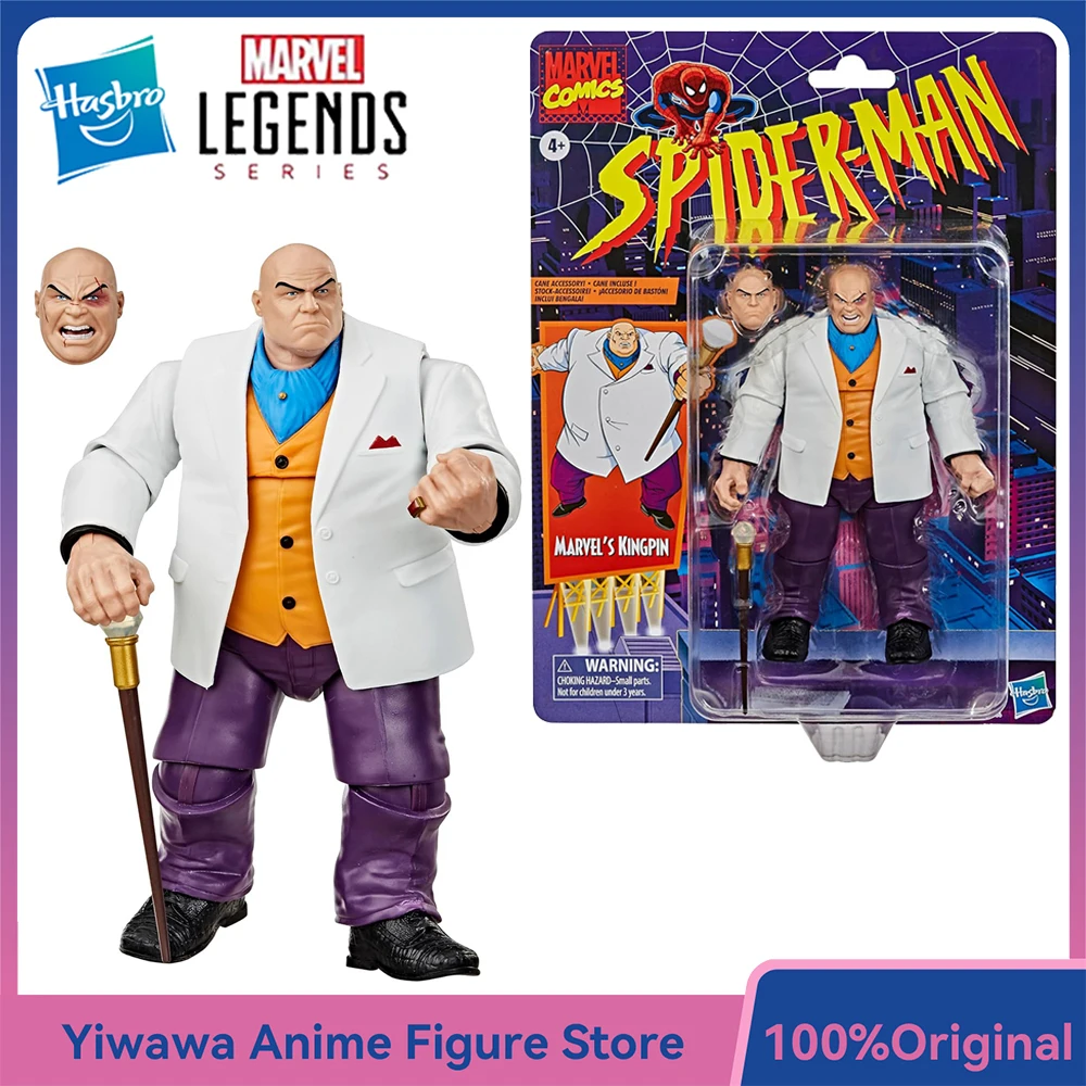 

[В наличии] Коллекционная фигурка Hasbro Marvel Legends Series Kingpin (Spider-Man) 15 см, винтажная, на карточке, модель, украшение, игрушка
