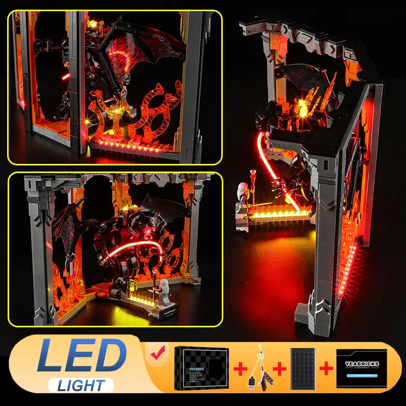 Zestaw oświetlenia LED do LEGO 10367 Balrog's Book Nook, lampka dekoracyjna, zabawka DIY, prezent (nie obejmuje klocków konstrukcyjnych, zestawów, modeli)