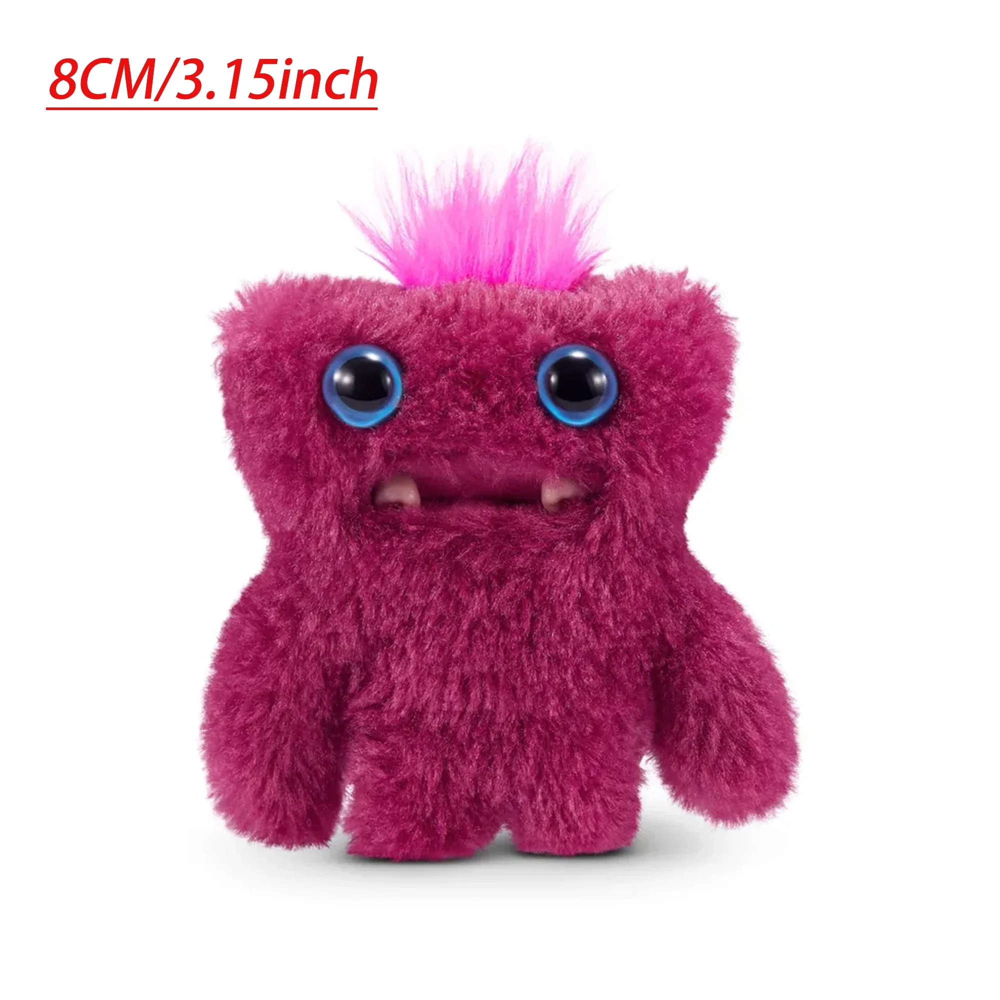 Fuggler dientes feos monstruos juguetes de Peluche Fuggler bebé dibujos animados ojos anchos conejo estrellado Peluche Kawaii Multicolor Peluche muñeca 8-9CM