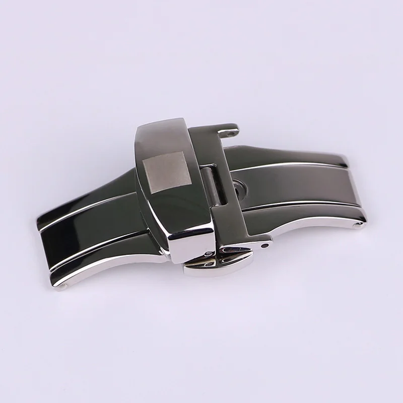 

XIANERSHANG Luxury T-ISSOT Logo Belt Buckle 316L Stainless Steel Double Press Butterfly Buckle 14MM 16MM 18MM 20MM Folding Clasp