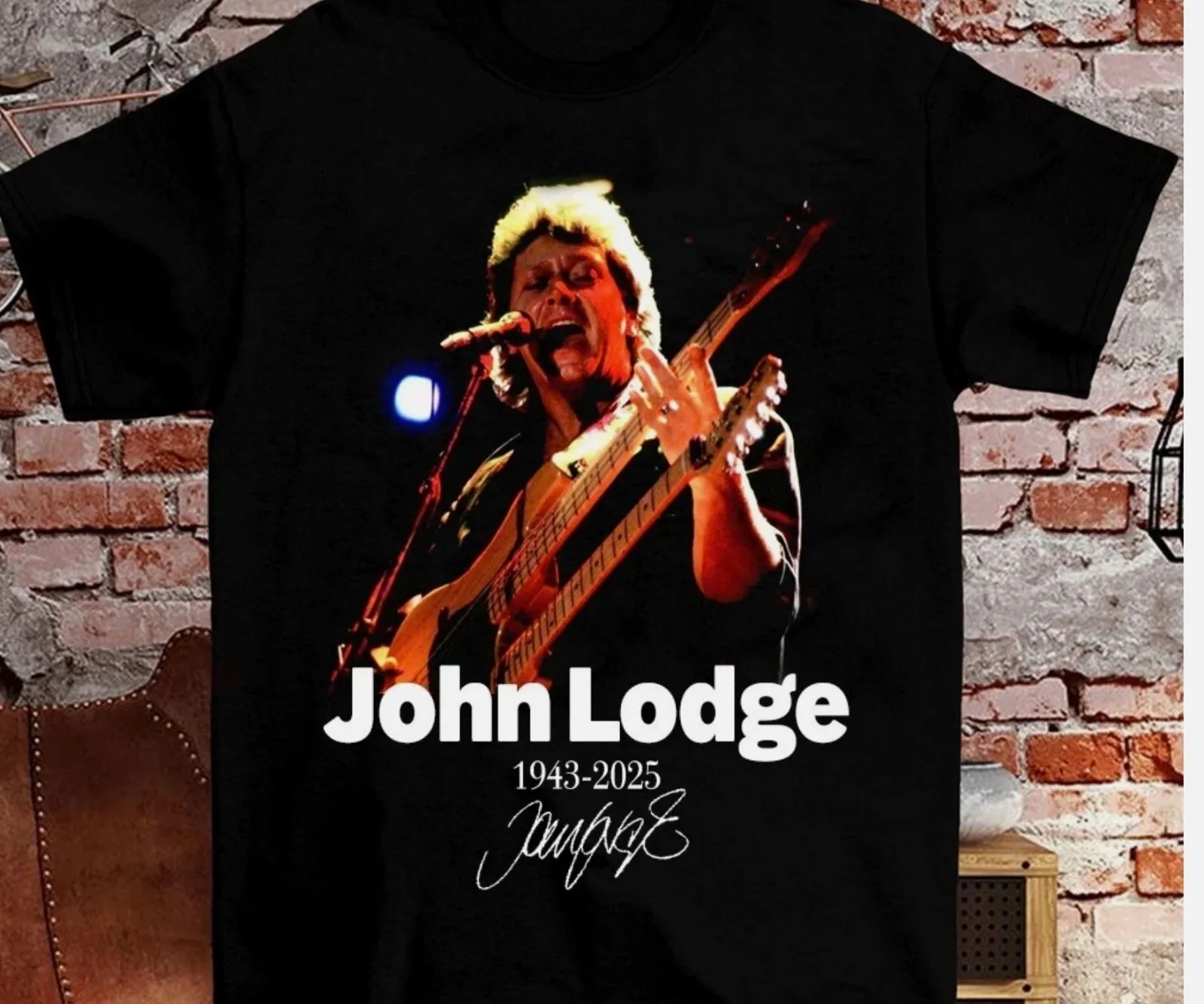 Christmas gift John Lodge R.I.P Cotton Unisex All Size T-Shirt