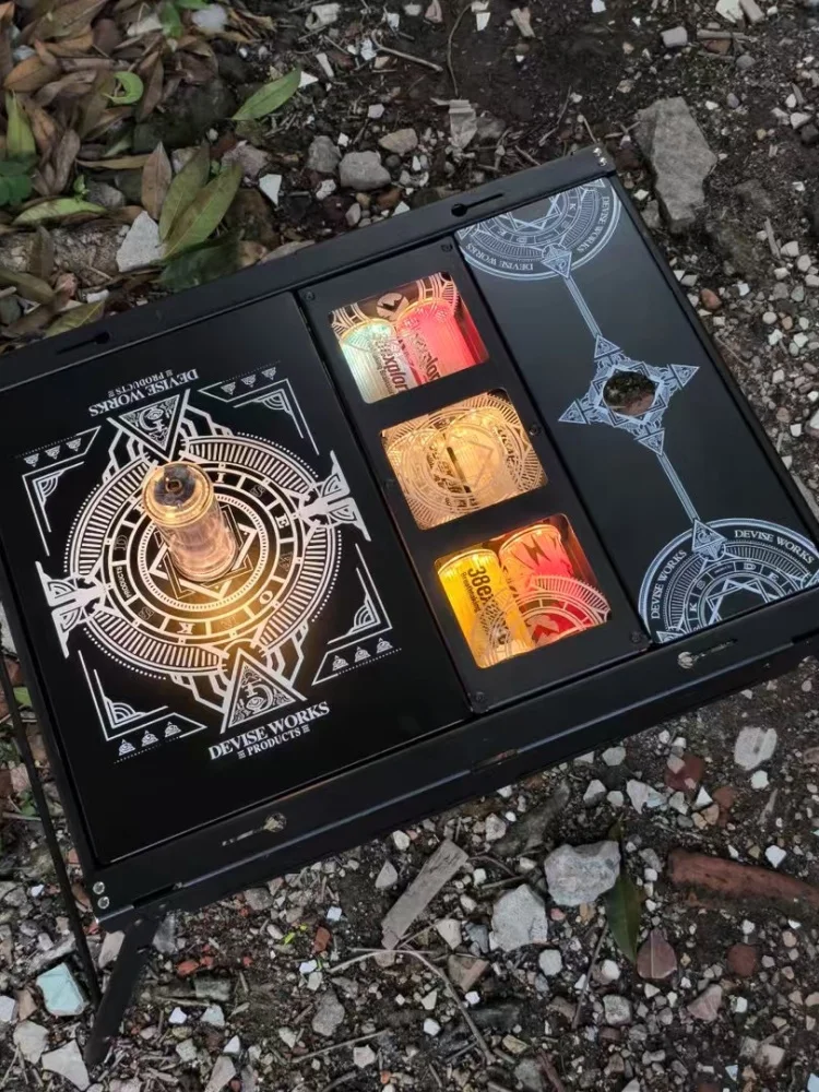 Embedded Aluminum Alloy Storage Box Single Board Camping Light Accessory 38 Lamp Transparent Outdoor Travel Gear DW