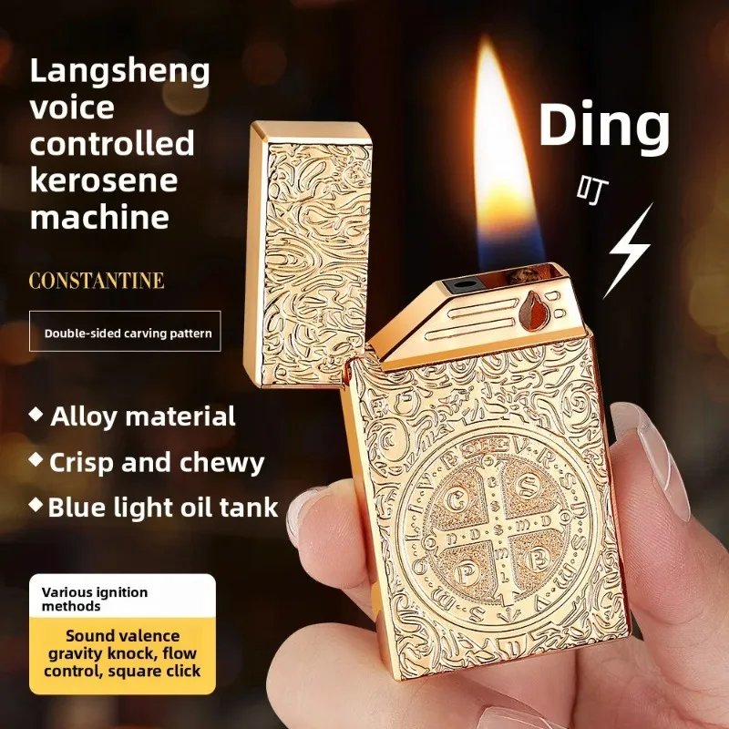 

Constantine Double-sided Engraving Process Intelligent Voice-controlled Kerosiene Lighter Open Flame Cigarette Lighter Wholesale