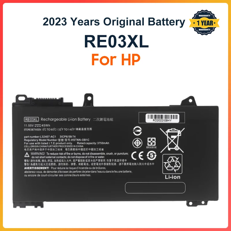 RE03XL Do HP ProBook 430 440 445 450 455 G6 Seria HSTNN-DB9N HSTNN-UB7R L32407-2B1 L32407-2C1 RF03XL 11,55V 45WH