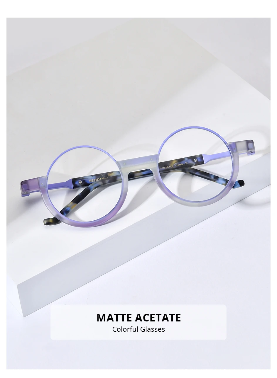 HEPIDEM Acetat Brille Rahmen Frauen übergroße große runde Brille japanische handgemachte Brille dicke transparente Brille 9351 – Detail 22