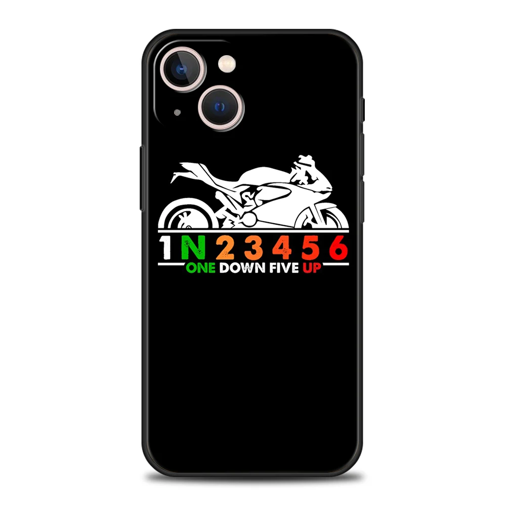 1N23456 Motorcycle Phone Case Cover for iPhone 16 15 14 13 12 Pro Max XR XS 11 7 8 Plus Silicone Soft Fundas Shell Capas Bags