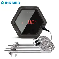 INKBIRD IBT-6XS Bluetooth Grill Thermometer with 6 Probes 1000mAh USB Rechargeable Li-Battery Barbecue Thermometers for Cooking