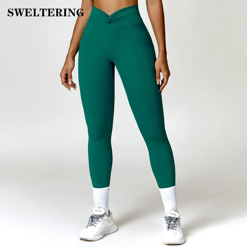 

Cross High Waist Lifting Hip Yoga Pants for Women's Gym Workout Leggings Push Up Running Pants Nude Tights Fitness Sport Pants