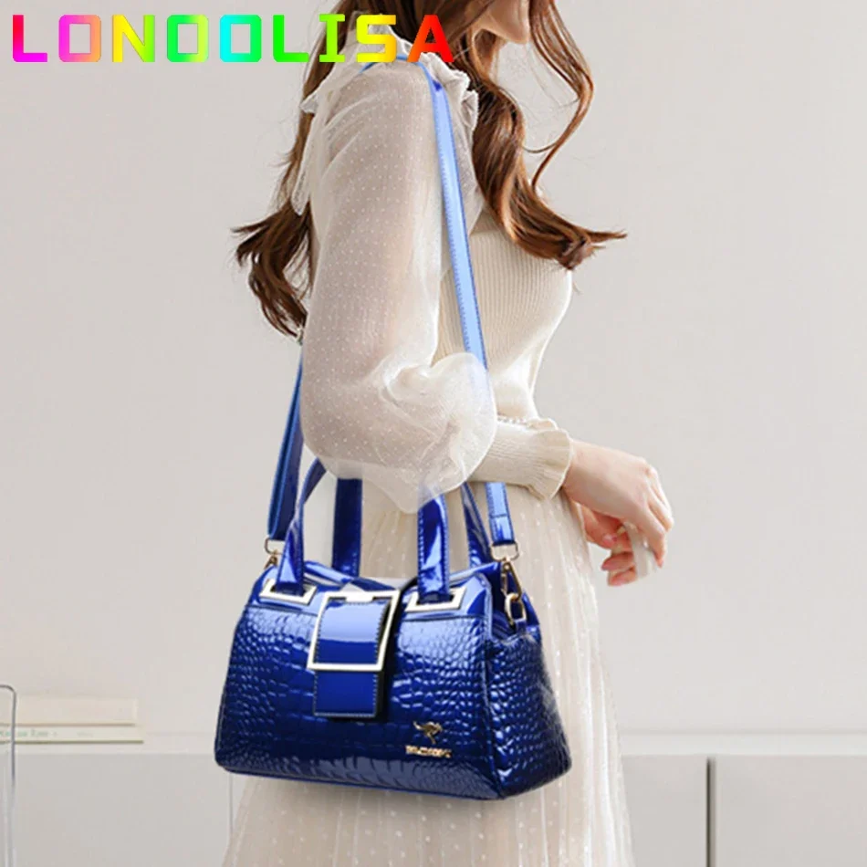 Luxury Handbag Women Bag Designer 2024 Famous Brand Patent Leather Shoulder Crossbody Bags Large Capacity Tote Bolsos Sac A Main