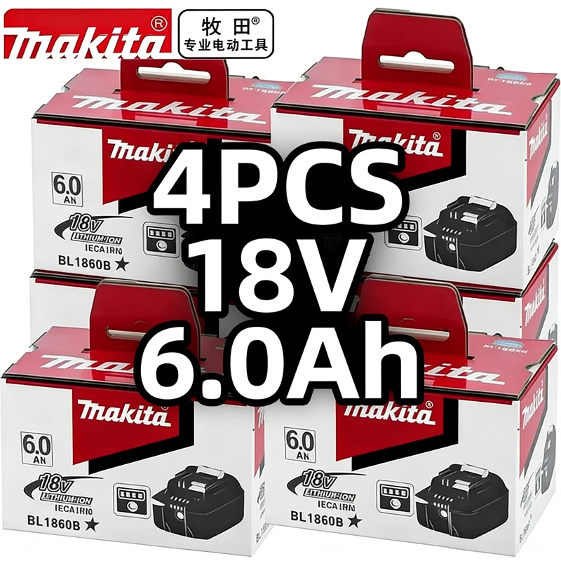

6Ah Makita Original Lithium ion Rechargeable Battery 18V 6Ah 5Ah 9Ah 3Ah 2Ah18v Replacement Batteries BL1860 BL1830 BL1850 BL186