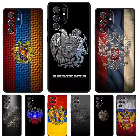 Armenia Coat Of Arms Flag phone case For Samsung Galaxy S24 S23 S22 Ultra Note 10 20 Plus S8 S9 S10 S20 S21 FE Cover