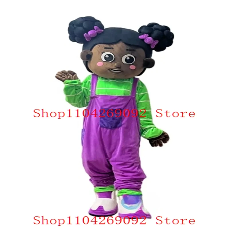 

Custom Gracie Corner Little African Black Girl Mascot Costume Cosplay Party Game Dress Outfit Adult Christmas Holiday Party